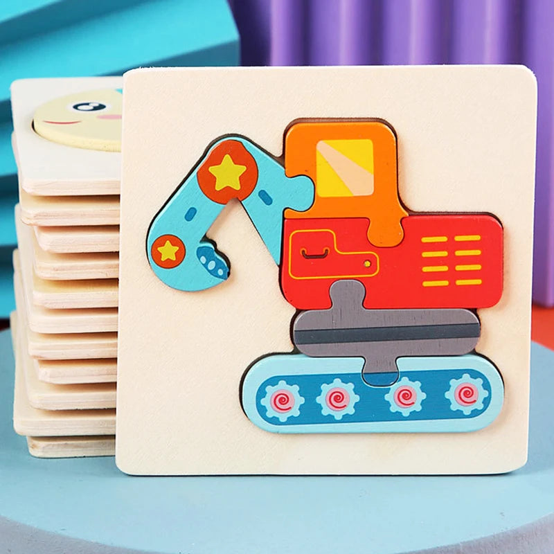 Wooden Picture Matching Puzzle Board