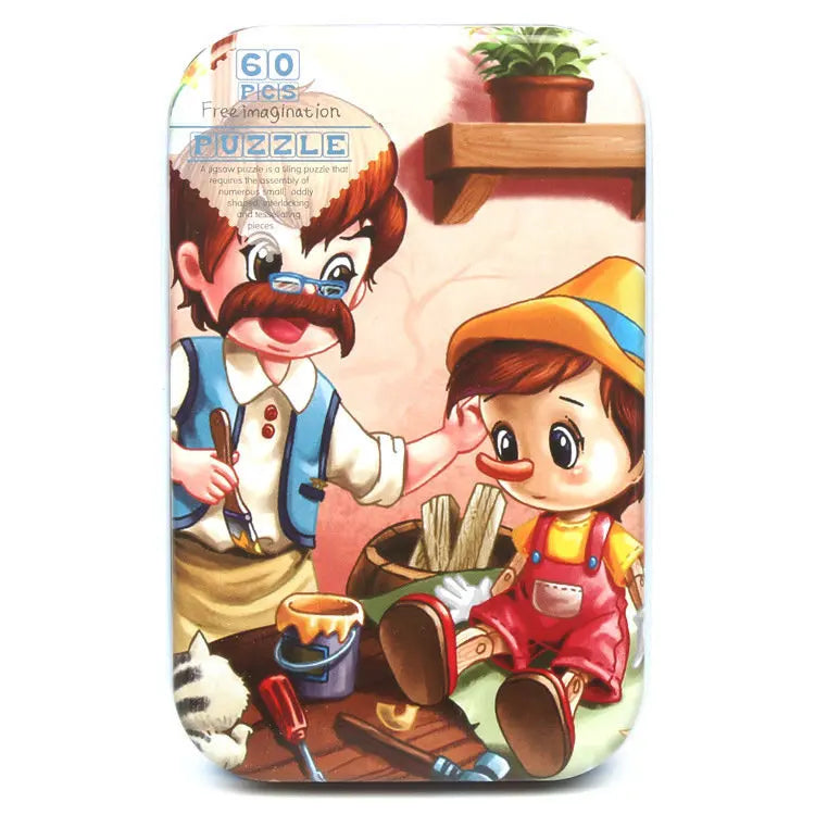 Wooden Jigsaw Puzzle in a Storage Tin — 60 Pieces