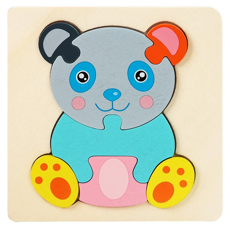 Wooden Picture Matching Puzzle Board