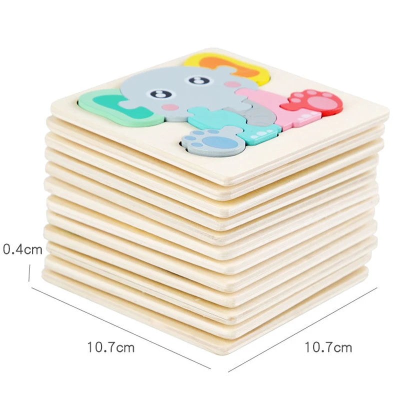 Wooden Picture Matching Puzzle Board