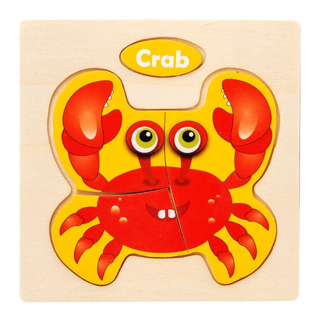Wooden Picture Matching Puzzle Board