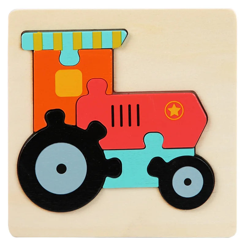 Wooden Picture Matching Puzzle Board