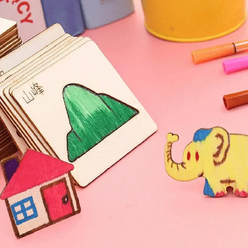 Wooden Drawing Stencil Set