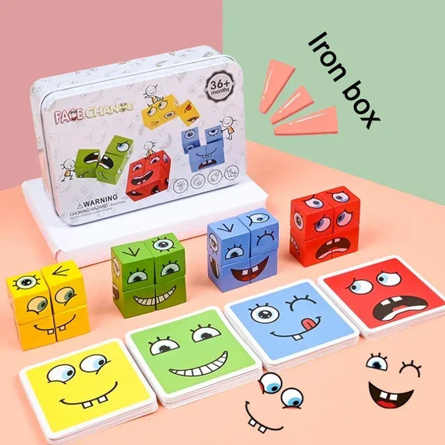 Expression-Matching Puzzle Blocks