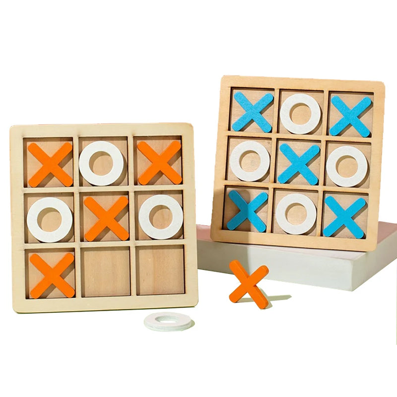 Wooden Noughts & Crosses Game