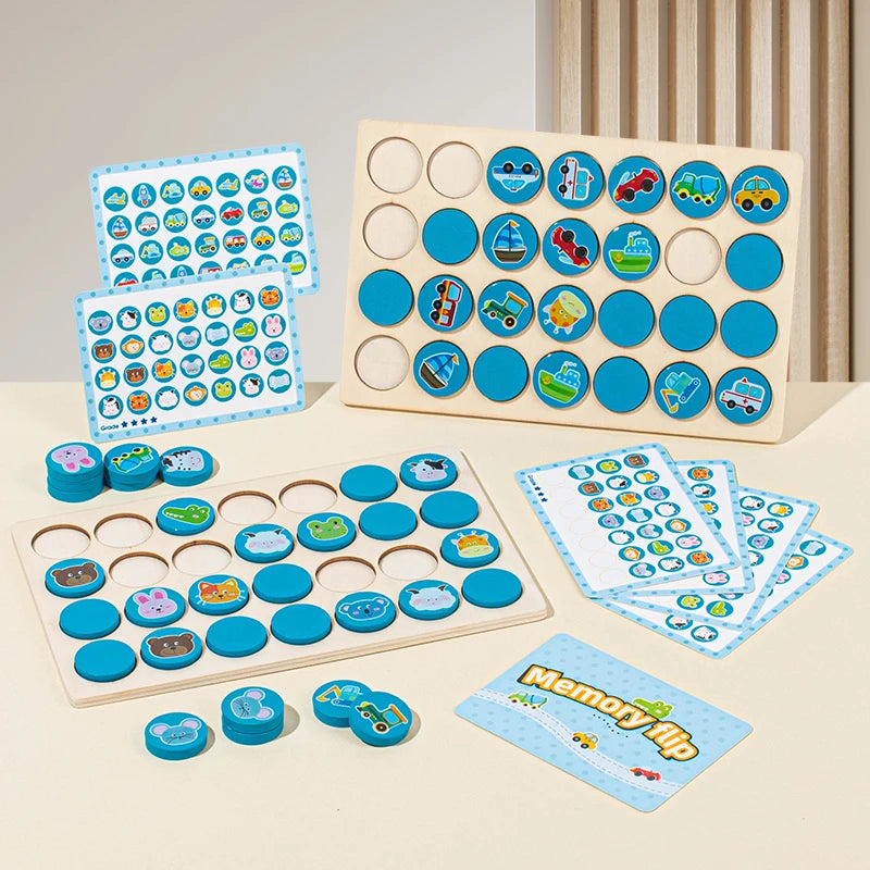 Wooden Memory Matching Game