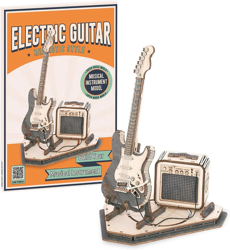 ROKR Wooden Guitar Model Kit — Ages 14+