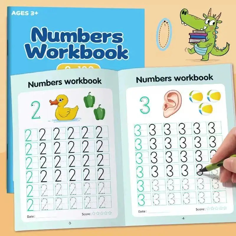 Number Tracing Workbook — 0 to 100
