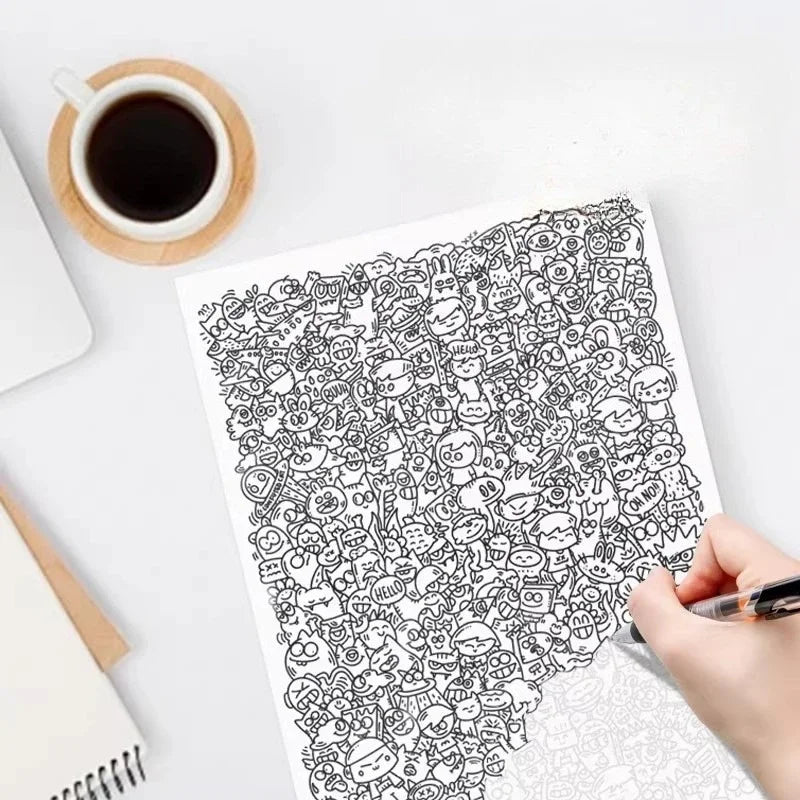 Line-Art Tracing & Colouring Book — 100 Pages