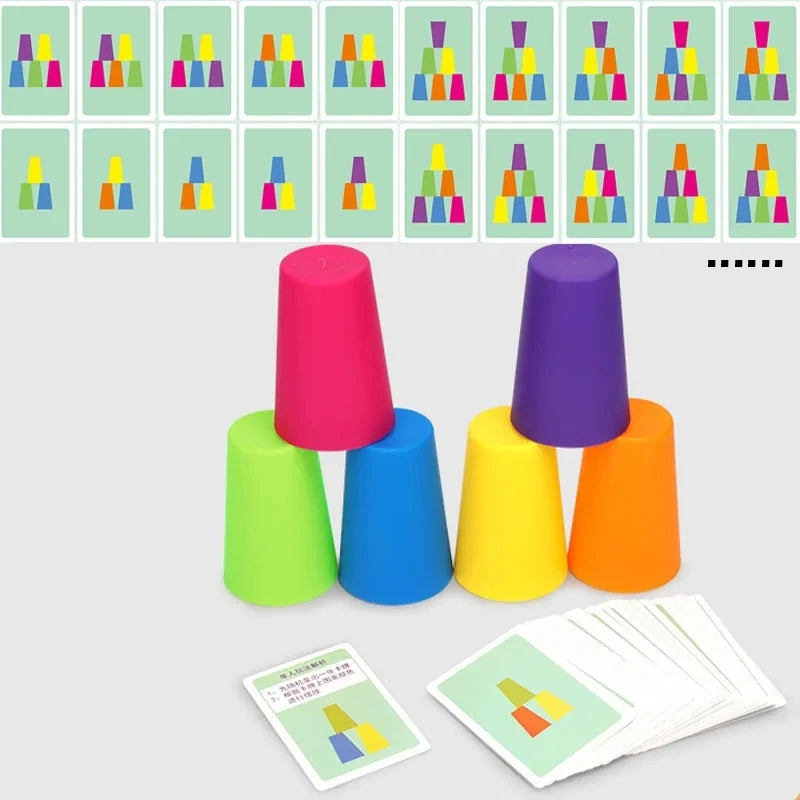 Mini Cup-Stacking Card Game