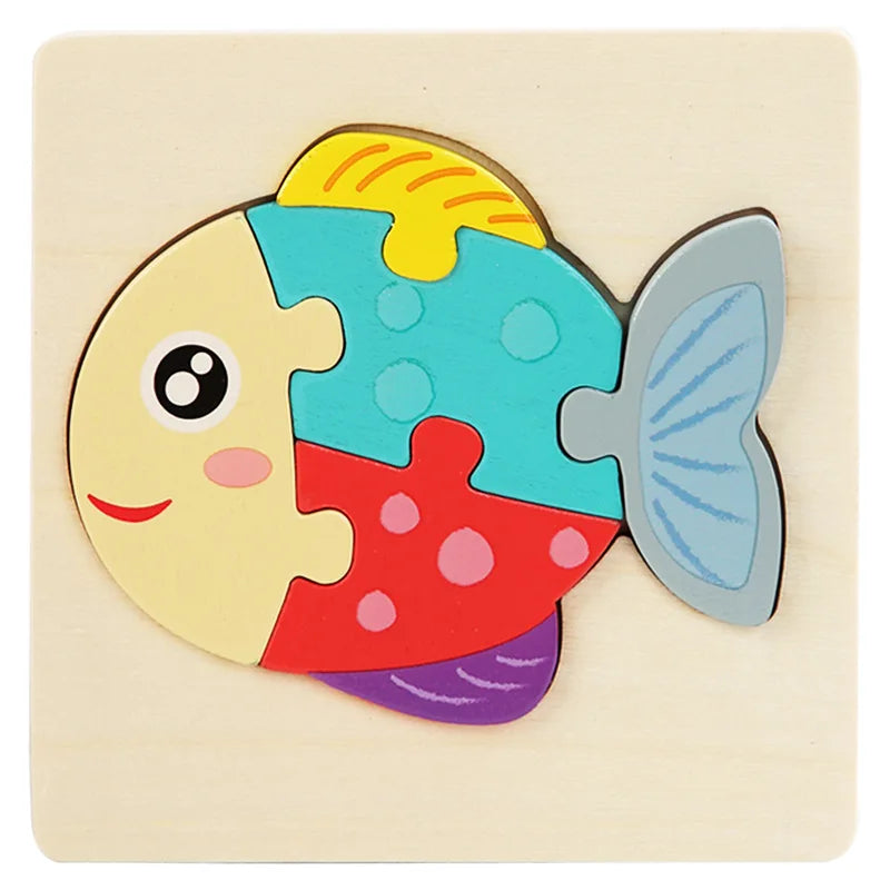 Wooden Picture Matching Puzzle Board