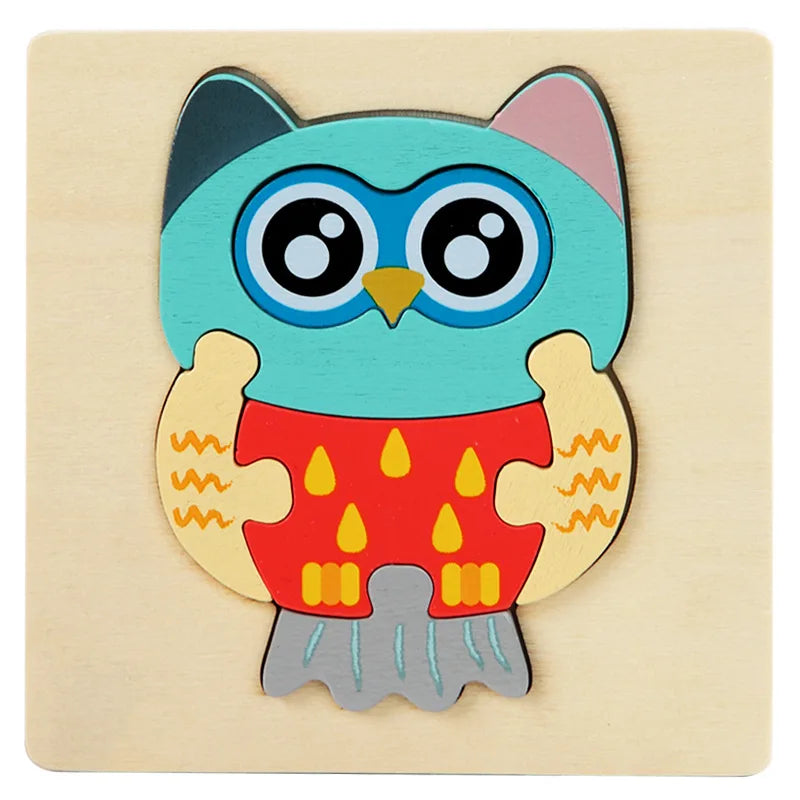 Wooden Picture Matching Puzzle Board