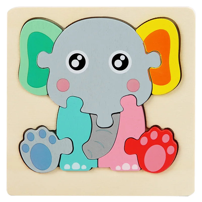 Wooden Picture Matching Puzzle Board