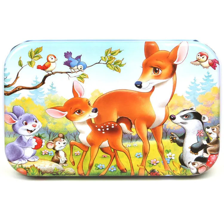 Wooden Jigsaw Puzzle in a Storage Tin — 60 Pieces