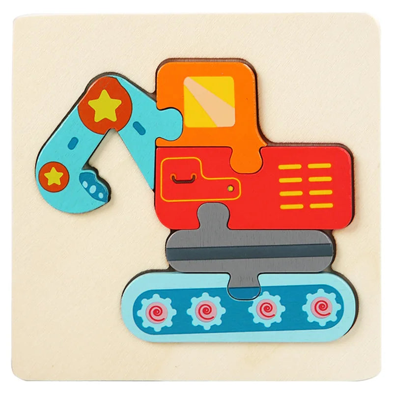 Wooden Picture Matching Puzzle Board