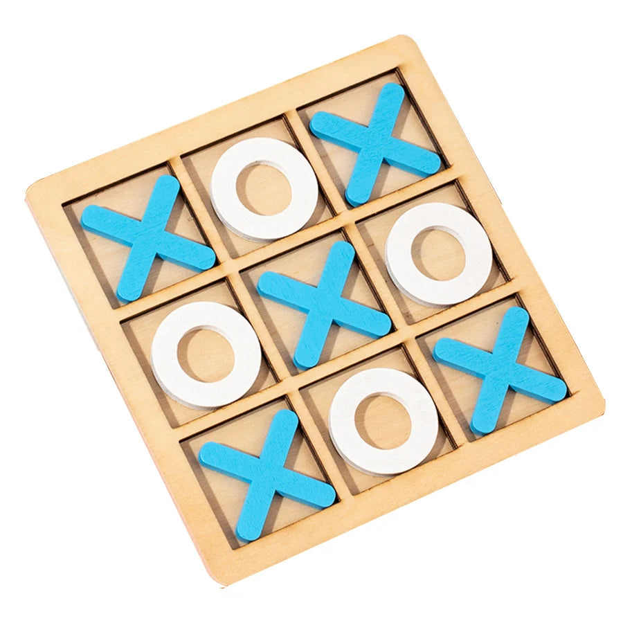 Wooden Noughts & Crosses Game