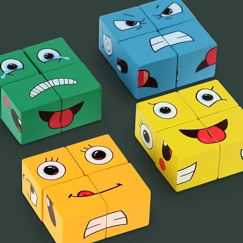 Expression-Matching Puzzle Blocks