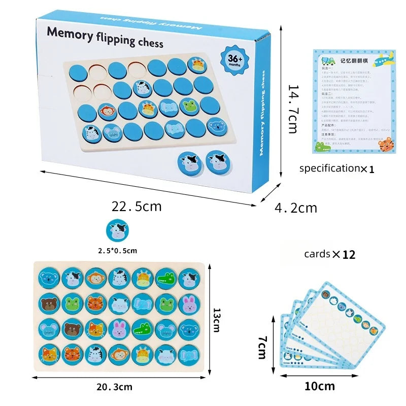 Wooden Memory Matching Game