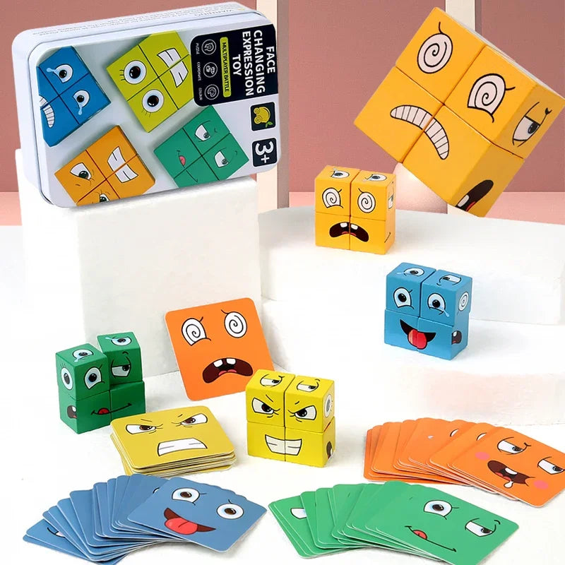 Expression-Matching Puzzle Blocks