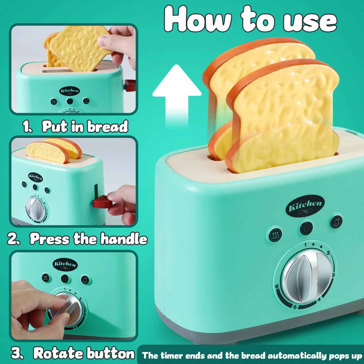 Wooden Breakfast Toaster Play Set