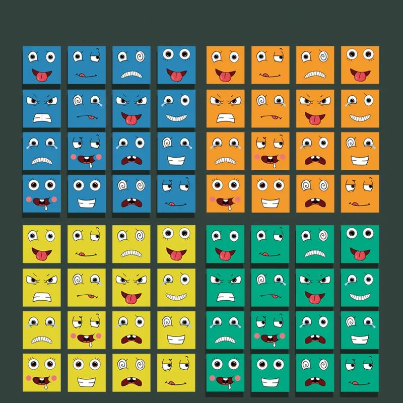 Expression-Matching Puzzle Blocks