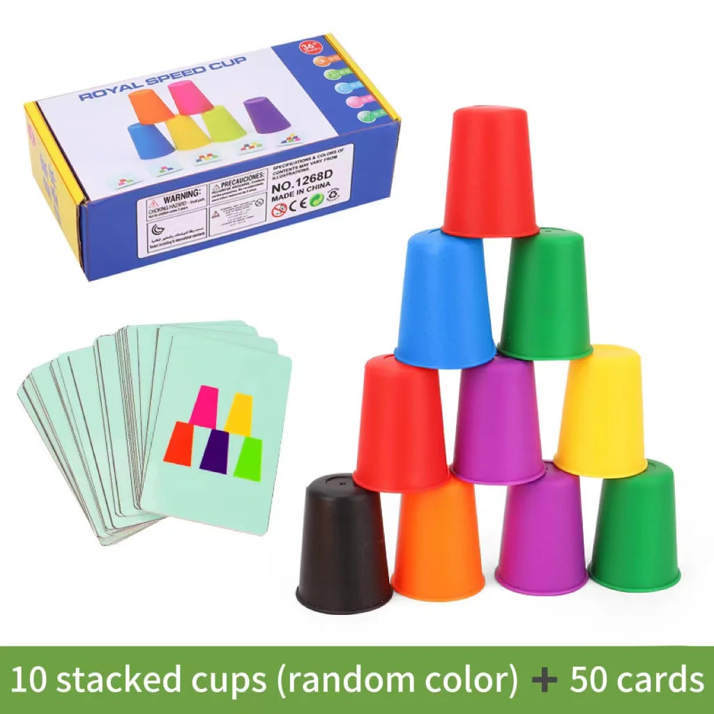 Mini Cup-Stacking Card Game