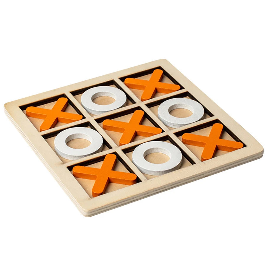 Wooden Noughts & Crosses Game