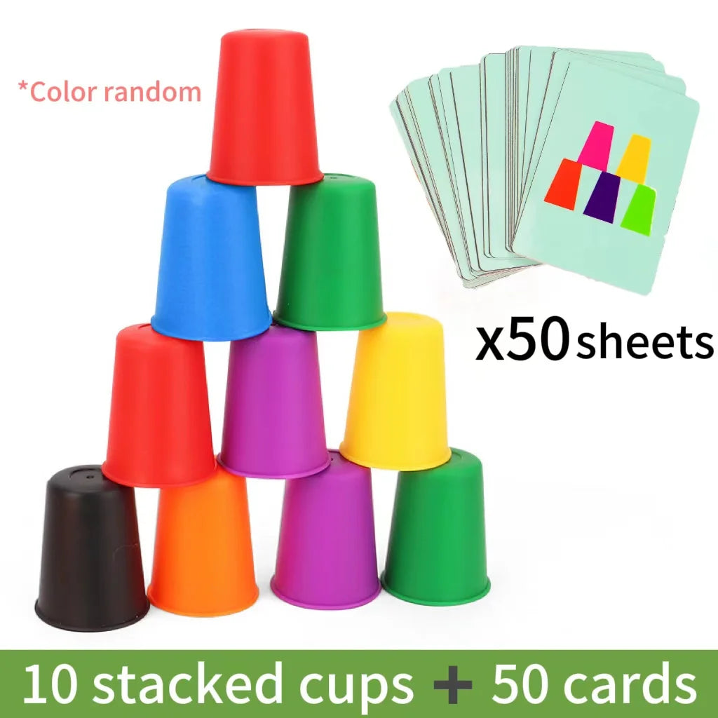 Mini Cup-Stacking Card Game