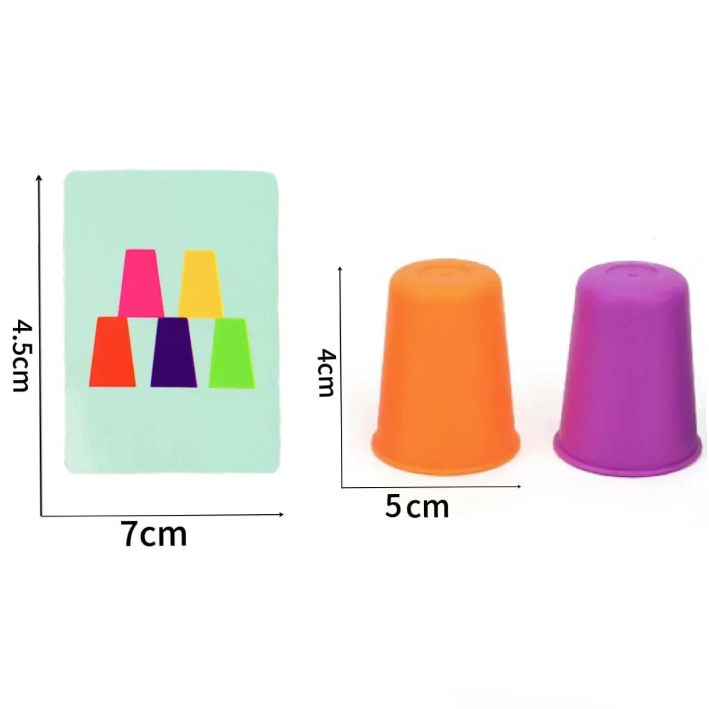 Mini Cup-Stacking Card Game