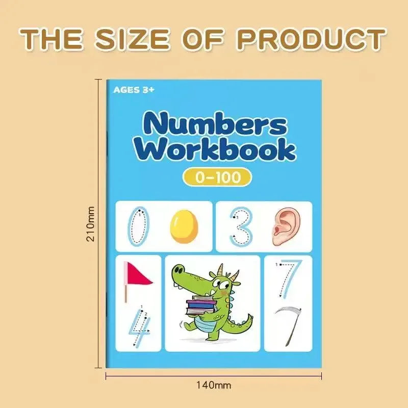 Number Tracing Workbook — 0 to 100
